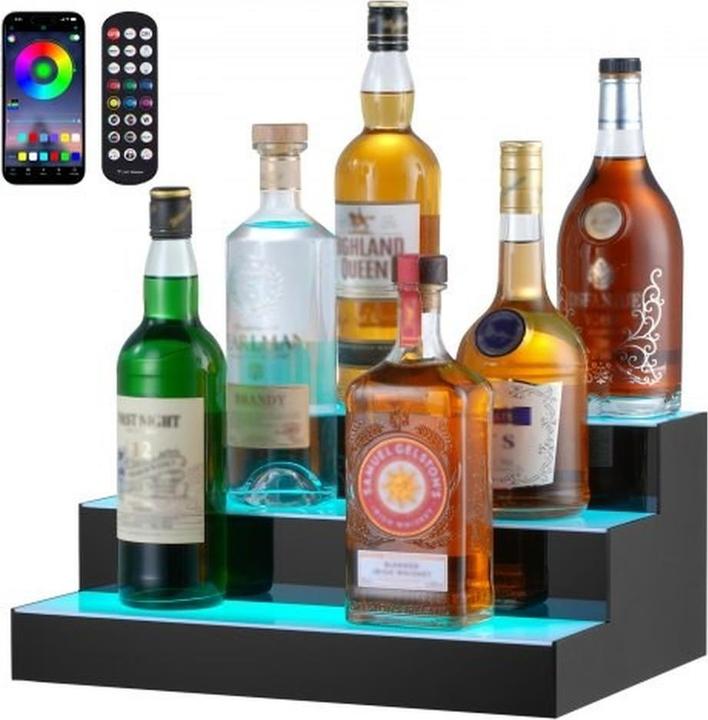 Actual product image Vevor LED Lighted Liquor Bottle Display