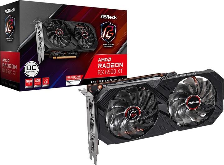 Actual product image AsRock RX 6500XT Phantom Gaming 8GB OC retail (8 GB)
