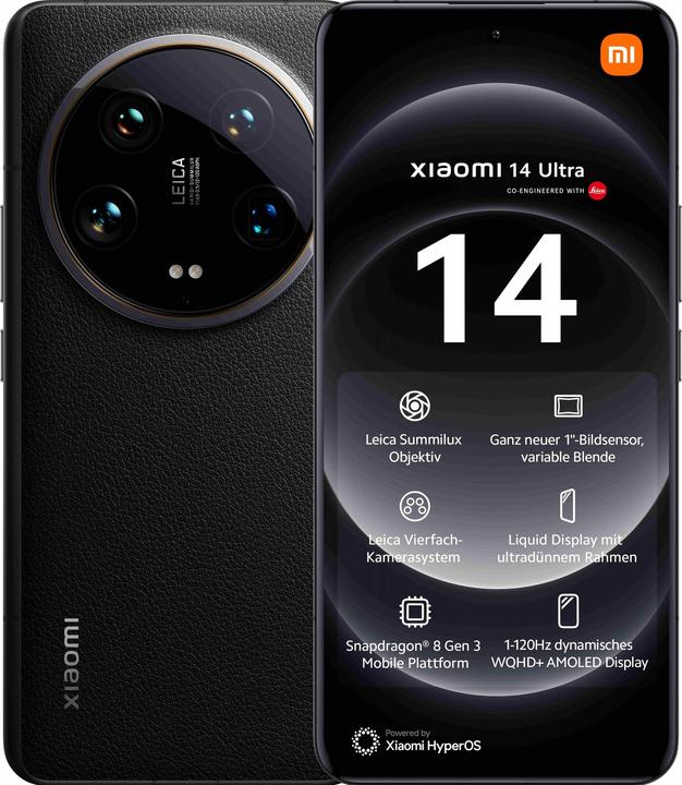 Xiaomi 14 Ultra (512 Go, Noir, 6.73", Double SIM, 5G)