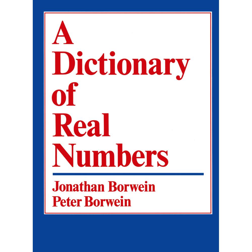 A Dictionary of Real Numbers, Fachbücher von Peter Borwein, Jonathan M. Borwein