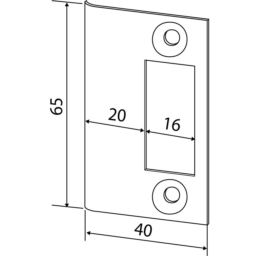 Thumbnail - Dormakaba, Türgriff + Fenstergriff, Flachschliessblech (Schliessblech)