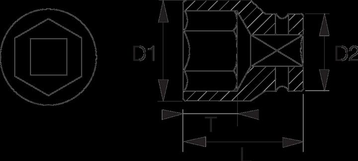 Produktbild Irimo 1/4" Steckschlüssel-Einsatz, Sechskantprofil, 5 mm, hochglanzpoliert, Einzelhandelsverpackung (5 mm)