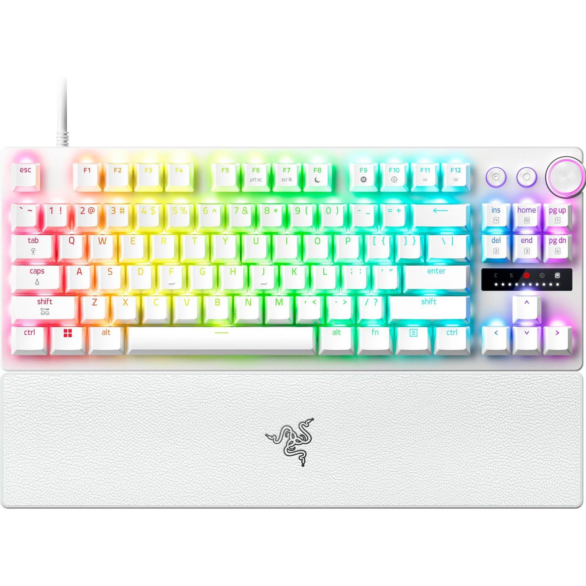 Razer Huntsman V3 Pro Tenkeyless 8KHz (USA, Kabelgebunden), Tastatur, Weiss