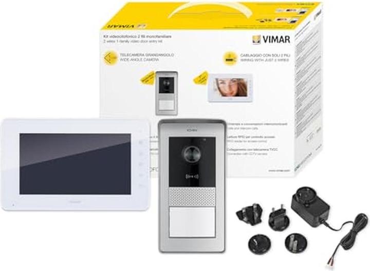 Produktbild Vimar Video-Gegensprechanlage mit kapazitiver Tastatur, RFID-Tafel, erweiterbar, IP54 (Kabelgebunden)