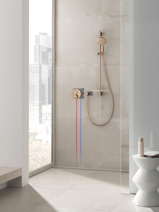 Produktbild Grohe Handbr RAINSHOWER SMARTACTIVE 130 warm sunset gebürstet (3 Strahlarten)