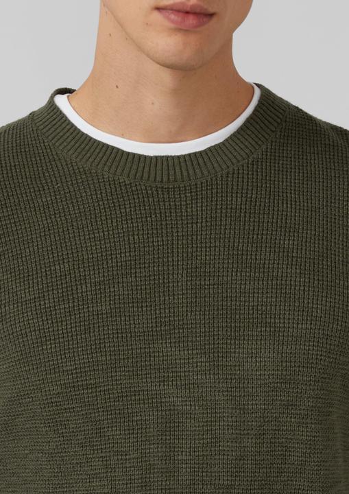 Produktbild s.Oliver Strickpullover Strickpullover aus Flammgarn mit Crew Neck (S)