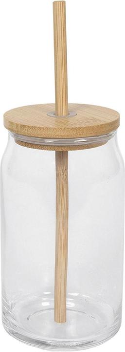 Immagine prodotto Bicchiere in bambù con coperchio + cannuccia (0.50 l, 1 x)