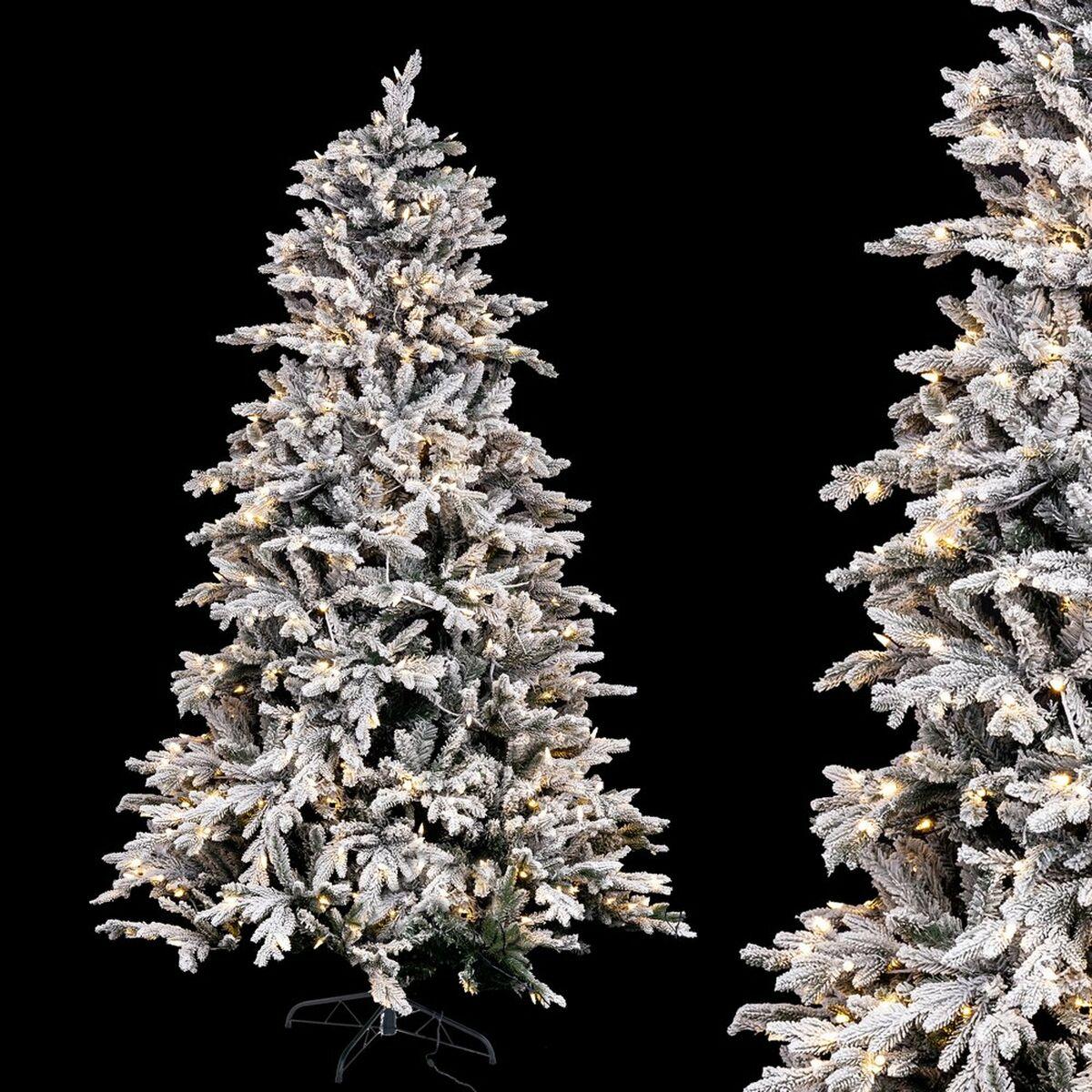 Thumbnail - BigBuy, Weihnachtsbaum, Weihnachtsbaum Weiss grün PVC Metall Polyäthylen Verschneit 210 cm (210 cm)