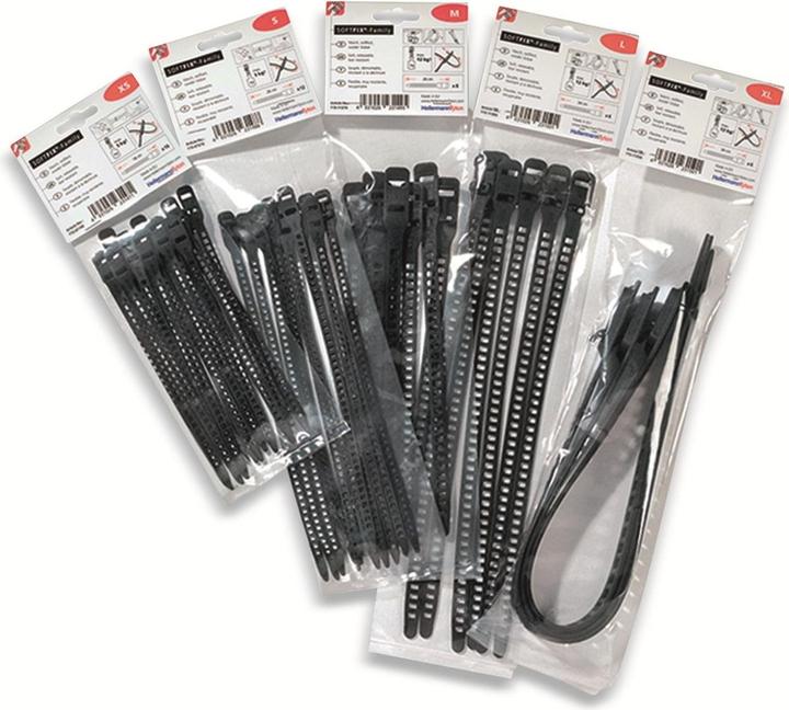 Actual product image HellermannTyton Cable tie Softfix L 340x11mm (Plastic cable ties, 340 mm, 6 pcs.)