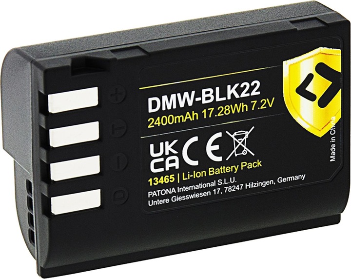 Actual product image Patona Protect Battery DMW-BLK22 (Rechargeable battery)