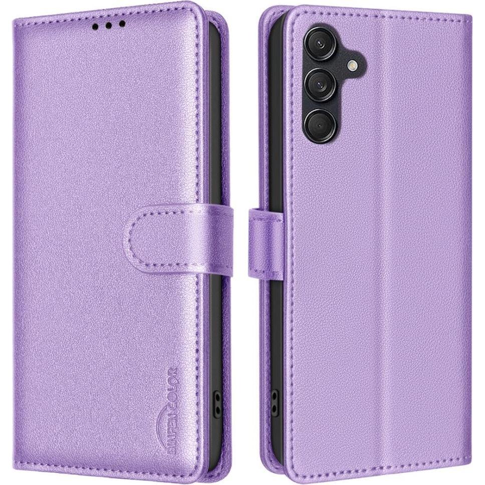 Thumbnail - Binfen Color Galaxy A26 - BINFEN Leder Etui Hülle mit RFID Blocker (Samsung Galaxy A36), Smartphone Hülle, Violett