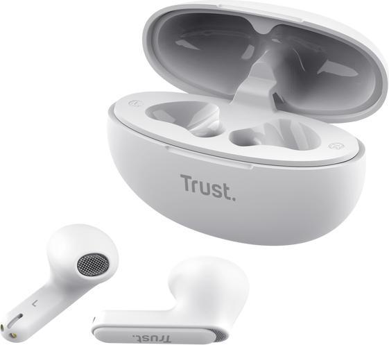 Produktbild Trust Yavi Bt Enc Earphones White (ANC, 6 h, Kabellos)