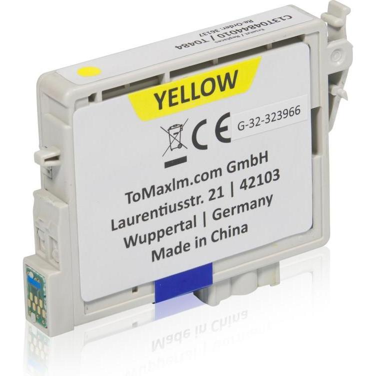 Inkadoo, Druckerpatrone, Druckerpatronen kompatibel zu Epson C13T04844010 / T0484 Tintenpatrone, gelb Gelb (Y)