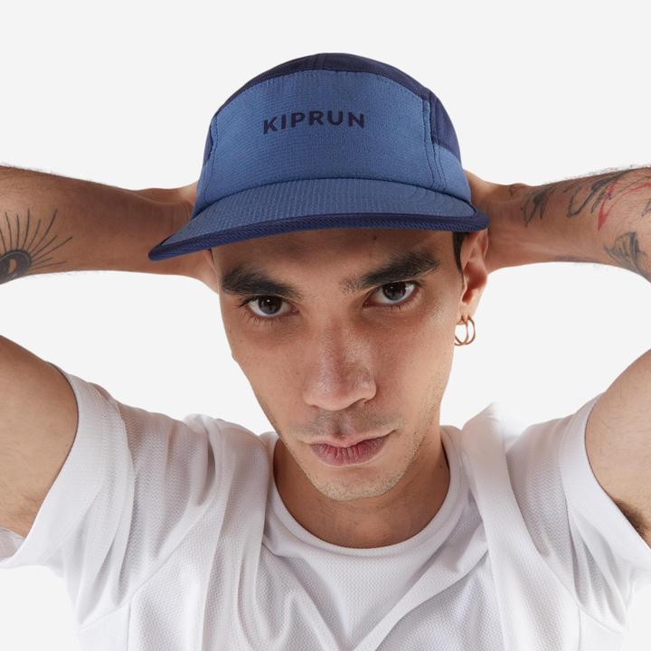 Actual product image Kiprun Lauf-Cap Schirmmütze 5 Panel - blau