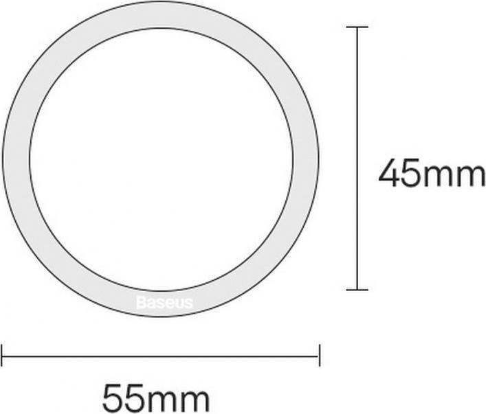 Actual product image Baseus Halo Series Magnetic Metal Ring2pcs/packSilver