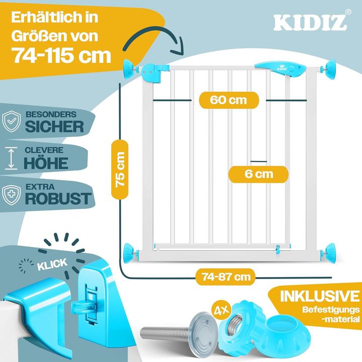 Immagine prodotto Kidiz Türschutzgitter (74 - 87 cm)
