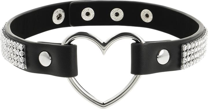 Actual product image Coquette Chic Desire Handmade Vegan Leather Choker - Heart