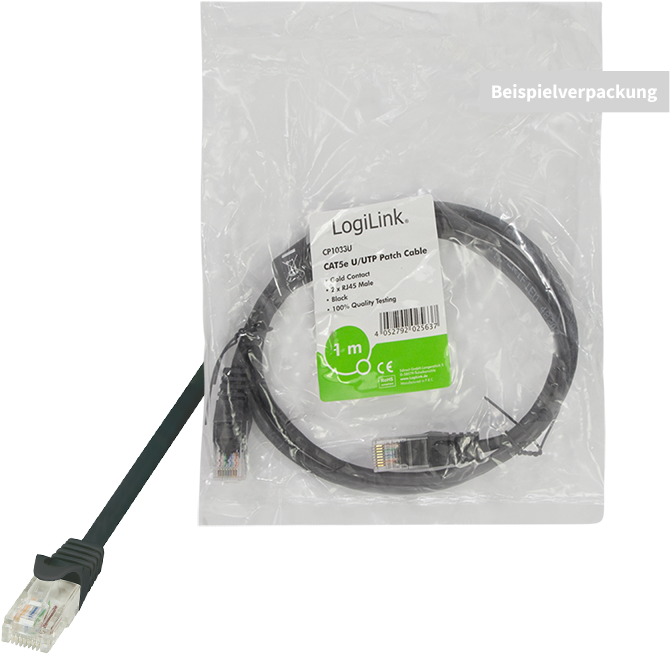 Produktbild LogiLink Netzwerkkabel (U/UTP, CAT5e, 1 m)