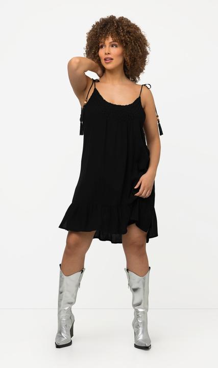 Produktbild Ulla Popken Kleid, Krepp, Träger zum Binden, Rundhals, ärmellos (50, 52)