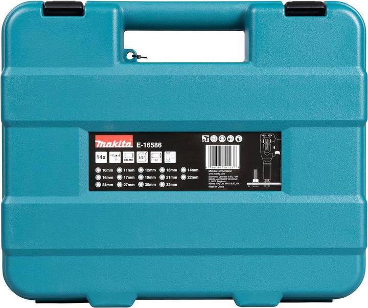 Produktbild Makita B-52308 (32 mm, 19 mm, 12 mm, 24 mm, 14 mm, 22 mm, 16 mm, 23 mm, 10  mm, 21 mm, 18 mm, 27 mm, 31 mm, 17 mm, 11 mm, 15 mm, 26 mm, 30 mm, 28 mm, 29 mm, 13 mm, 20 mm, 25 mm)