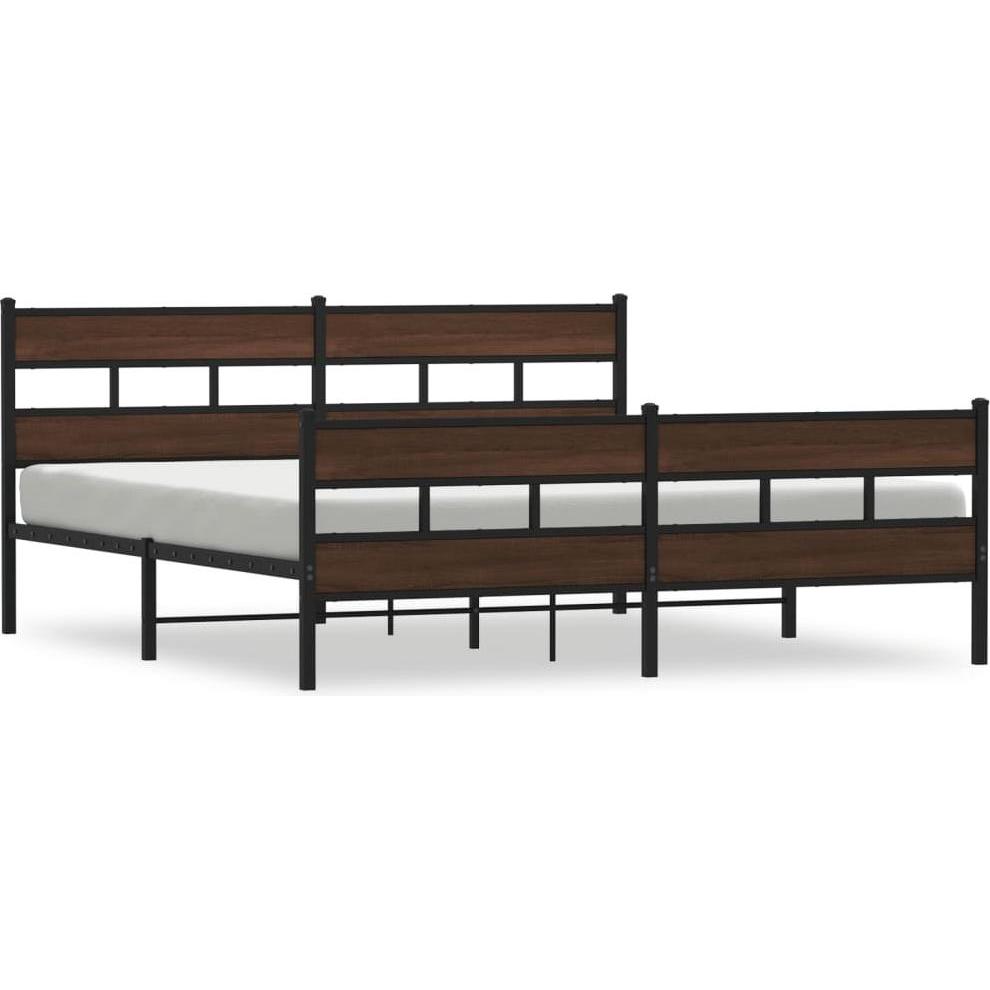 VidaXL, Bett, Metallbett Bett Bettgestell Lattenrost Doppelbett ohne Matratze 180x200cm (180 x 200 cm)