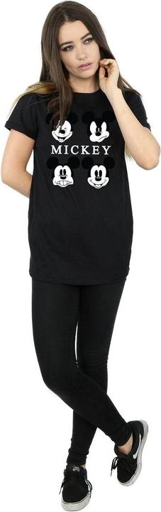 Immagine prodotto Disney Maglietta Boyfriend in cotone con testa di Topolino da donna/ragazzo (L)