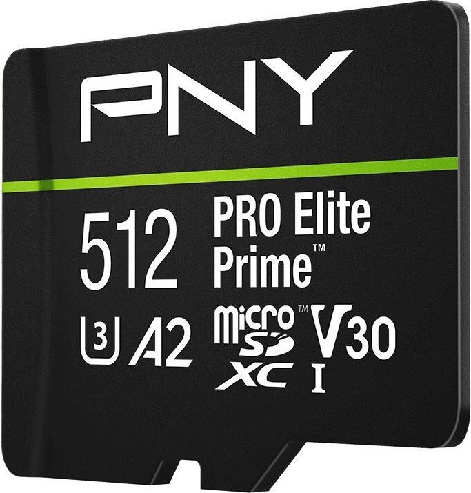 Actual product image PNY microSD Pro Elite Prime 512GB (512 GB, microSDXC, U3, UHS-I)