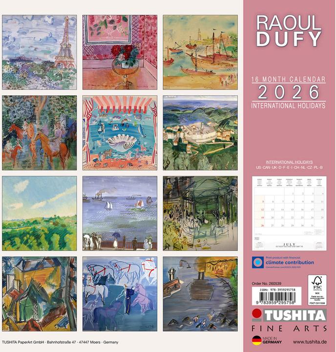 Image du produit Raoul Dufy 2026 (30x30 cm)