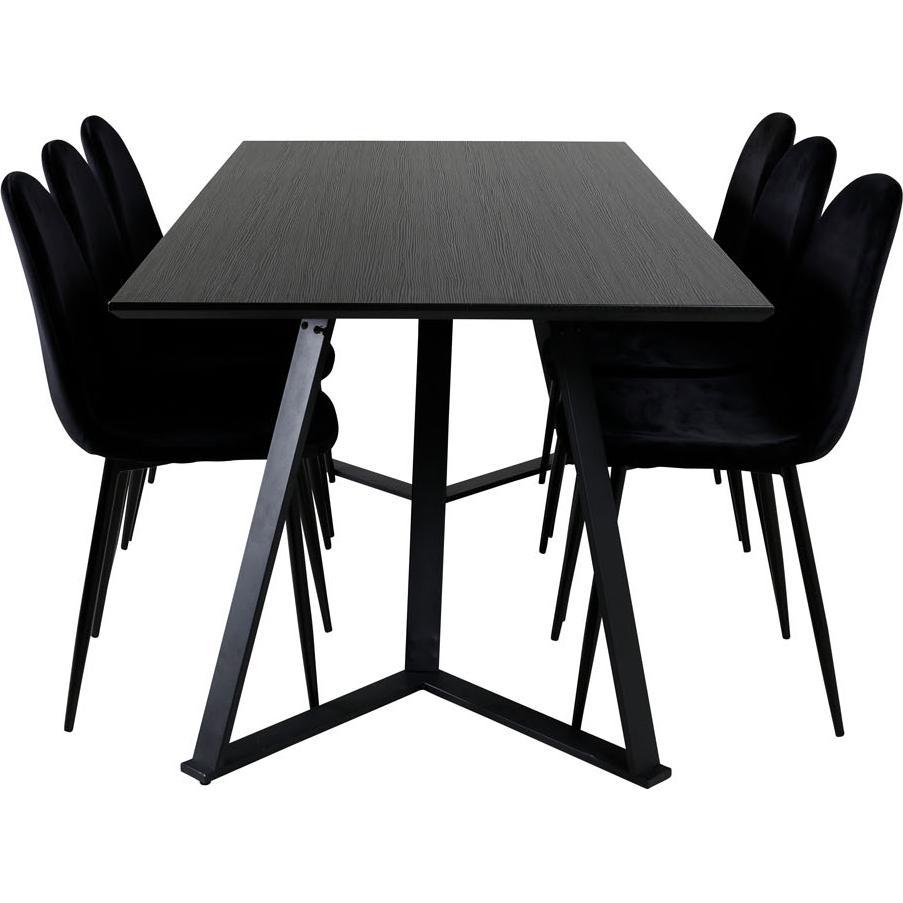 Ebuy24, Esstisch, Essgruppe Marina 27 (7-teilig) (90 x 180 x 75 cm)