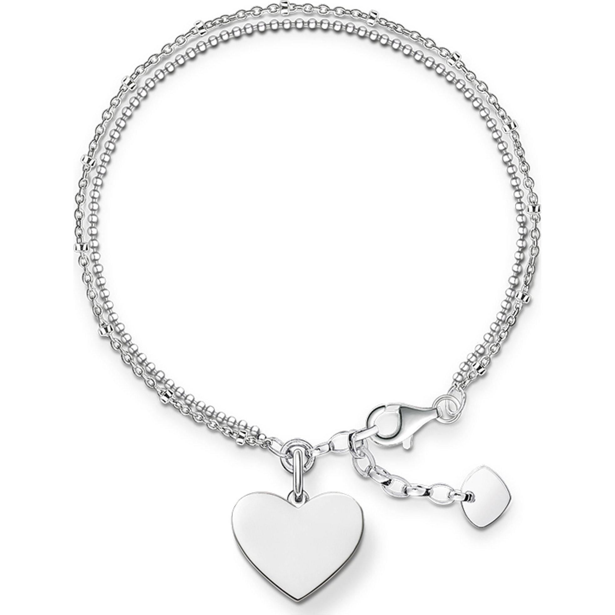 Thomas Sabo: Bracciale a Cuore Argentato (19,5 cm)