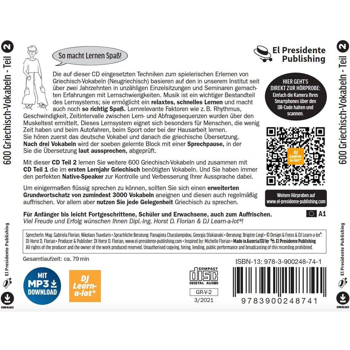 Thumbnail - 600 Griechisch-Vokabeln.A1.2.CD.GR-V-2, Schulbücher von Horst D. Florian