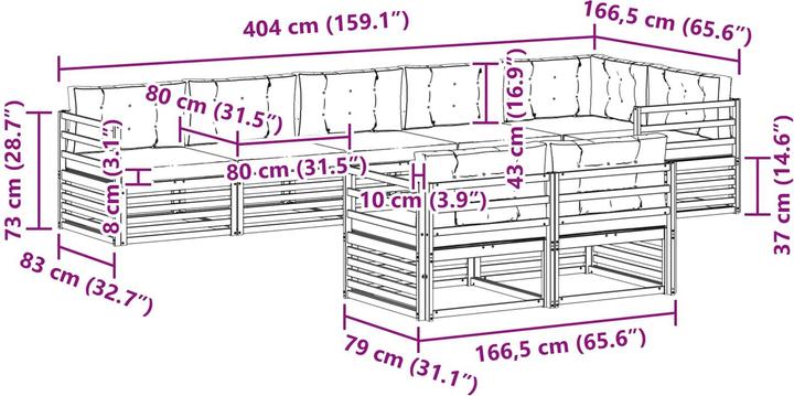 Produktbild vidaXL Outdoor-Sofagarnitur