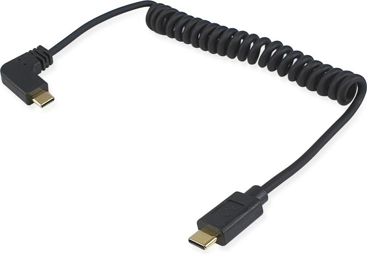 Produktbild equip USB Kabel 2.0 C -> C wink. St/St 1.00m 90Grad sw (1 m, USB 2.0)