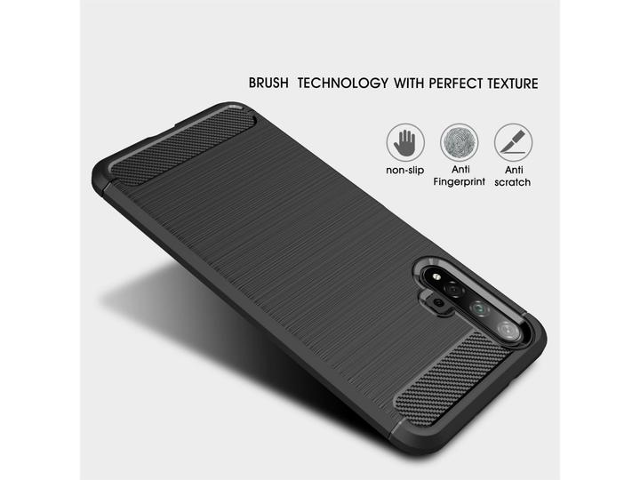 Actual product image Screenguard Huawei Nova 5T Cover Carbon Brushed Soft TPU (Huawei Nova 5T)