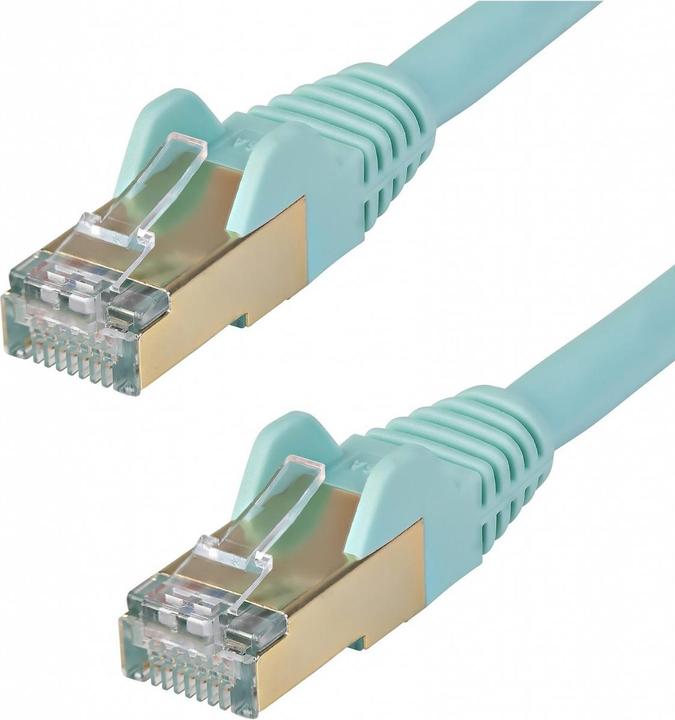 Image du produit StarTech Câble de brassage Cat6a 2m Aqua (STP, CAT6a, 2 m)