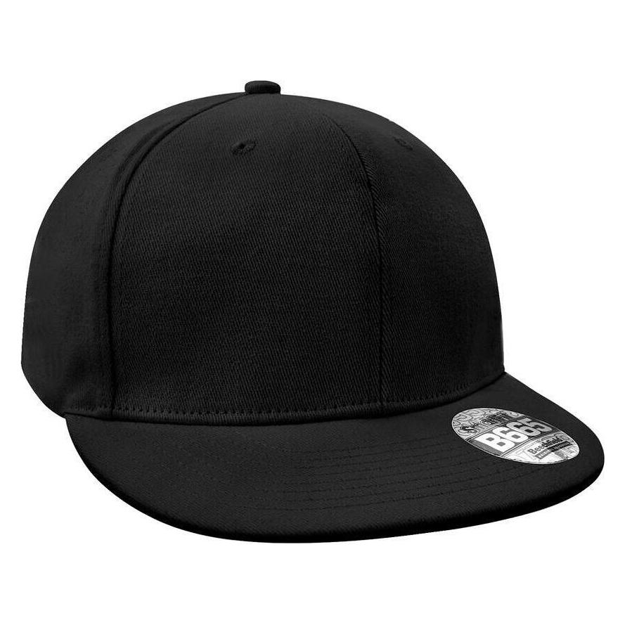 Beechfield, Unisex, Cap, Pro-Stretch Flat Peak Cap, Schwarz, (One Size)