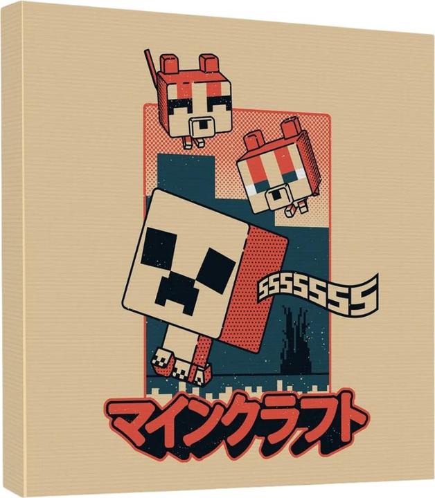 Image du produit Minecraft - Impression sur toile CREEPER & CATS (30 x 30 cm)