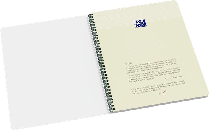 Actual product image Oxford Origins A4+ Card Twin-wire Notebook Ruled 140 Pages Green SCRIBZEE Compatible (A4, Lined, Soft cover)