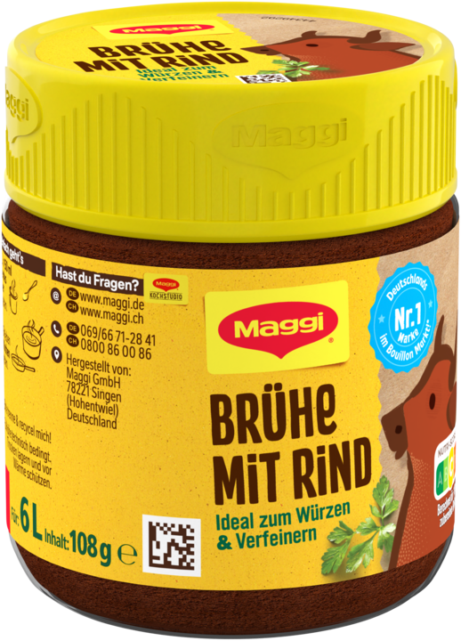 Actual product image Maggi Broth with beef jar 108g, makes 6 litres (6000 ml)