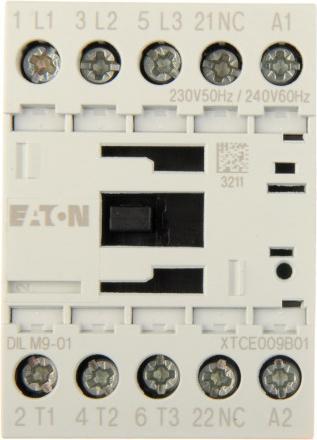Actual product image Eaton Contactor 230V 4kW 9A 1 NC contact