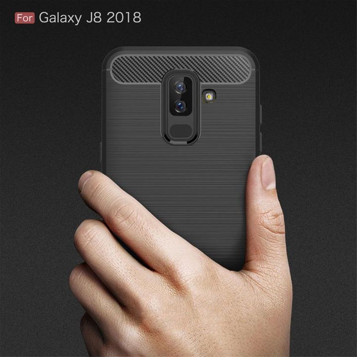 Produktbild König Design Handyhülle für Samsung Galaxy J8 (2018) Schutzcase Backcover Bumper Etui Schwarz (Samsung Galaxy J8 (2018))