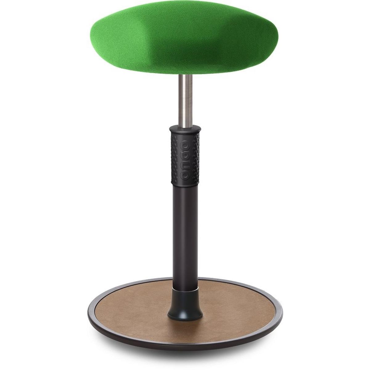 Ongo, Bürostuhl, Sitz- Stehhocker Free Tall Triangel Gestrick Grün schwarz /Natur