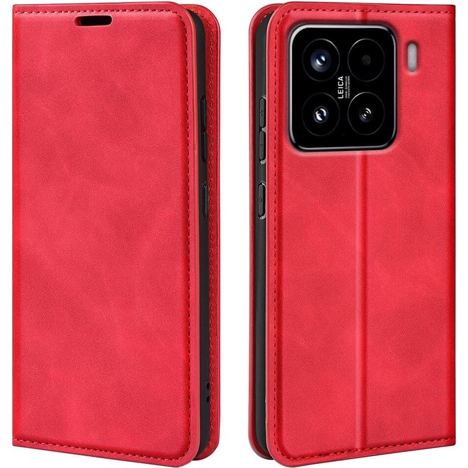 Cover-Discount Xiaomi 15 - Stand Flip Case Hülle (Xiaomi Redmi Note 15), Smartphone Hülle, Rot