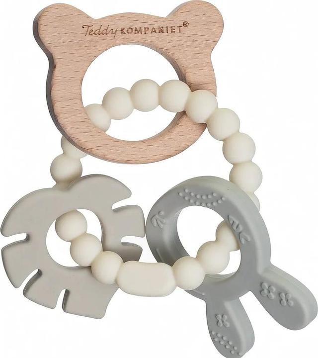 Actual product image Teddykompaniet Beissring aus Holz & Silikon, crème (0 Months)