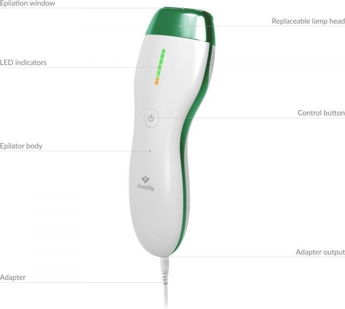 Actual product image Truelife BELLE IPL E3 IPL Hair Remover White, Green
