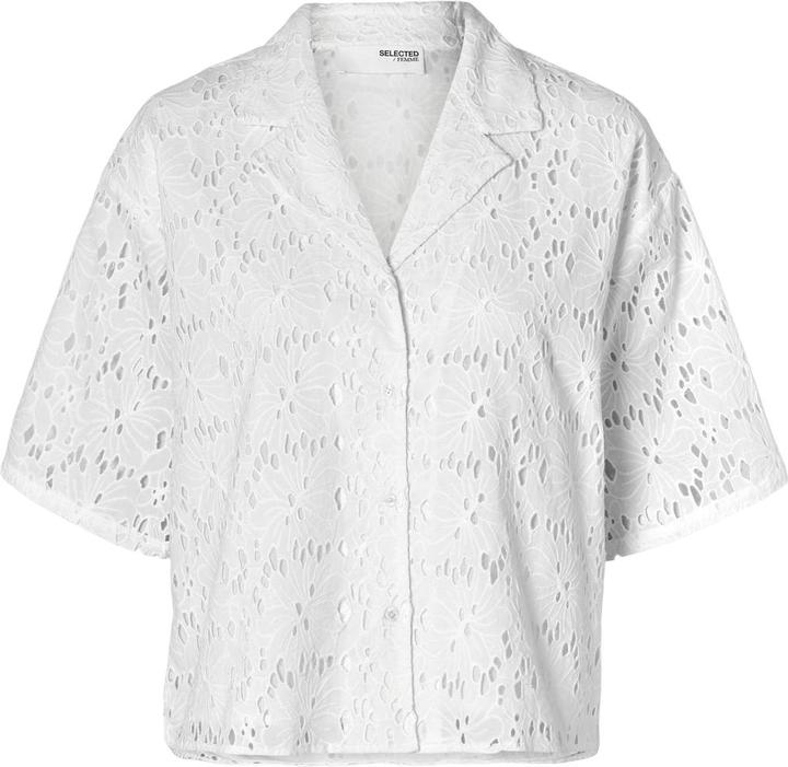 Image du produit Selected Broderie Anglaise Chemise à manches courtes (42)
