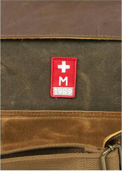 Actual product image Army Shop #4 Briefcase made from army tent fabric waxed