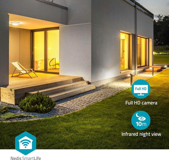 Produktbild Nedis SmartLife Aussenkamera | Wi-Fi | Umgebungslicht | Full HD 1080p | IP65 | Cloud Storage (optiona (1920 x 1080 Pixels)