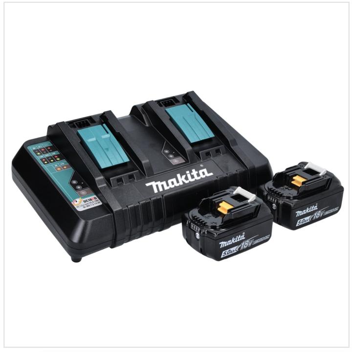 Produktbild Makita DML 810 PT Akku LED Flächenlicht 18 / 36 V ( 2 x 18 V ) 5500 lm IP54 + 2x Akku 5,0 Ah + Doppe (5500 lm)