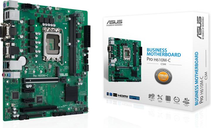 Actual product image ASUS Pro H610M-C-CSM (LGA 1700, Intel H610, mATX)
